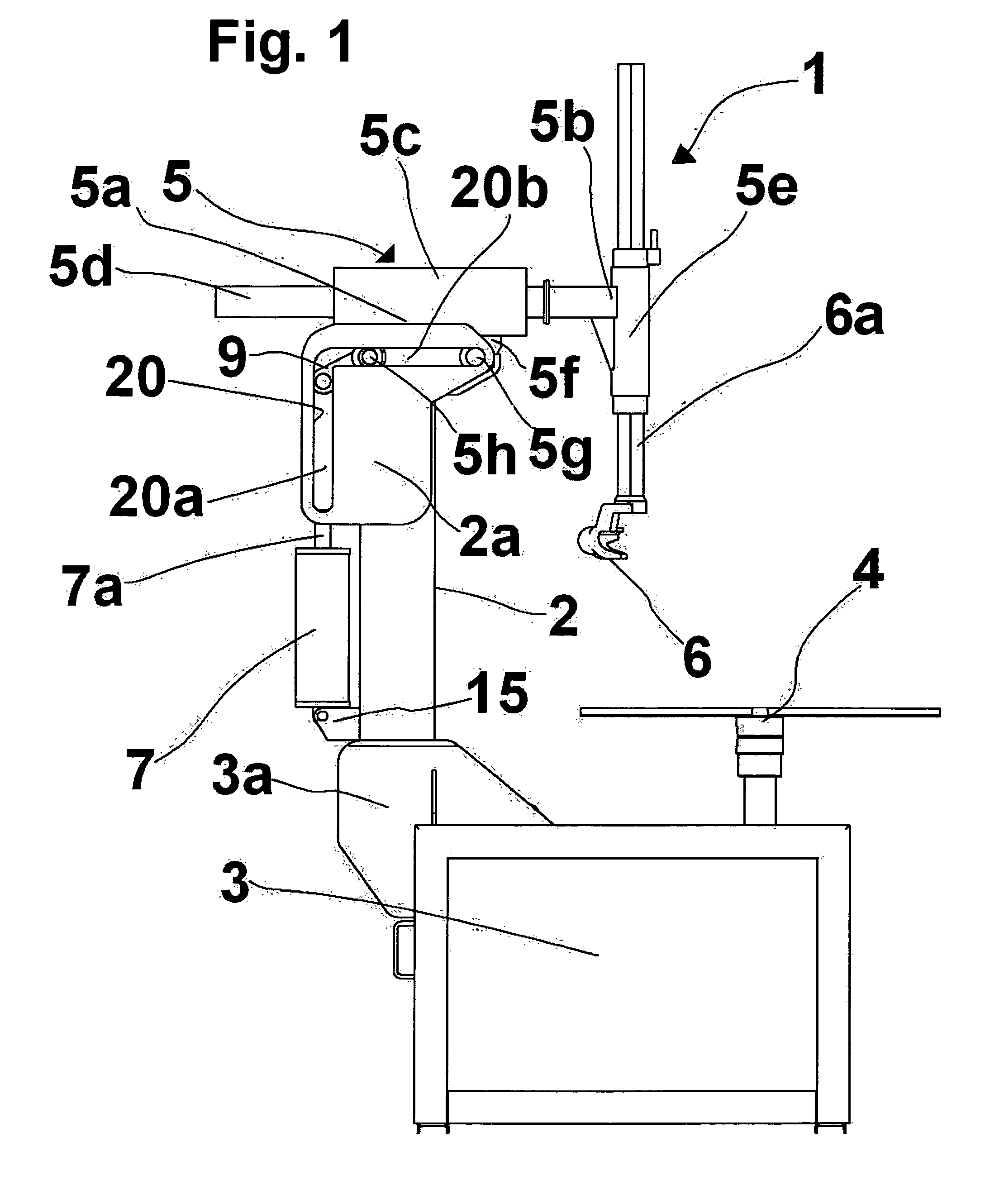 Assembling-disassembling machine provided with a overturnable mounting-dismounting tool