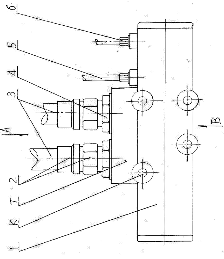 A three-chamber three-position four-way air-controlled reversing hydraulic valve
