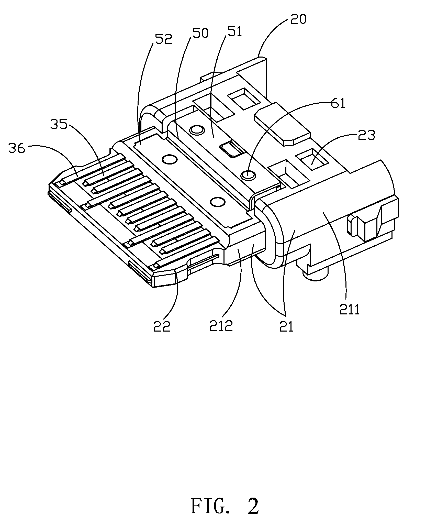 Electrical connector having a metallic inner shell between a metallic outer shell and an insulative housing