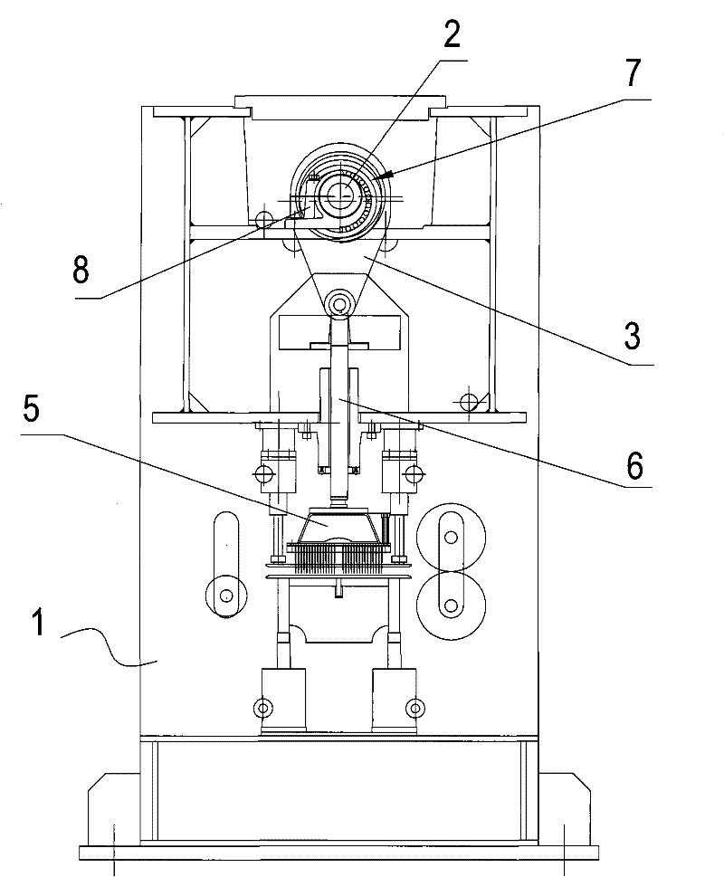 Eccentric connecting component and needling machine with same