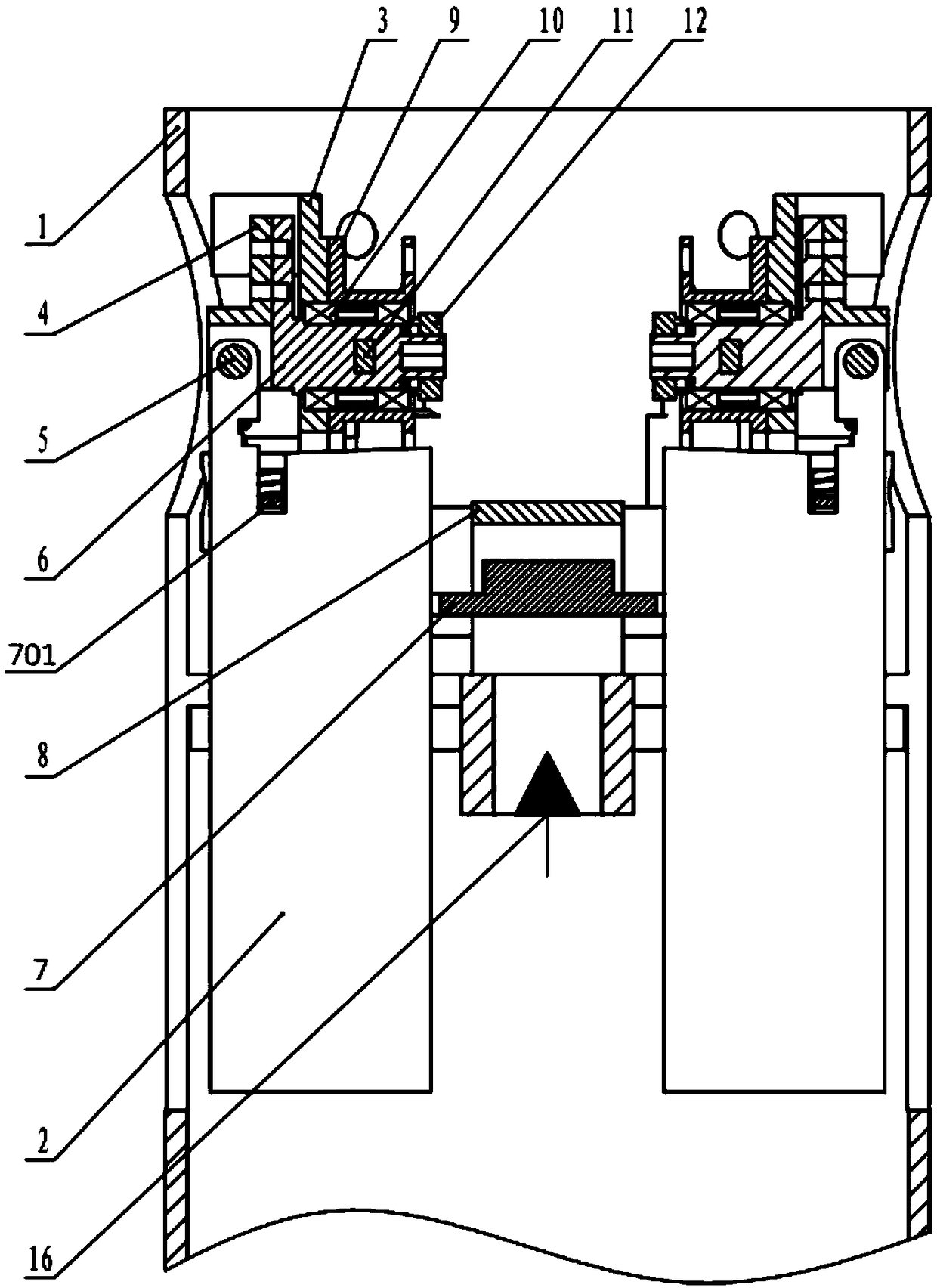 Delayed expansion mechanism for folding rudder sheets of small missile