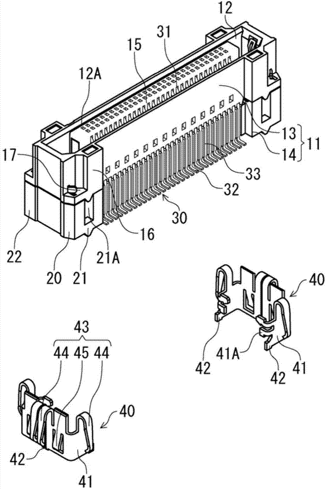 Electric connector for circuit board and electric connector assembly including the same