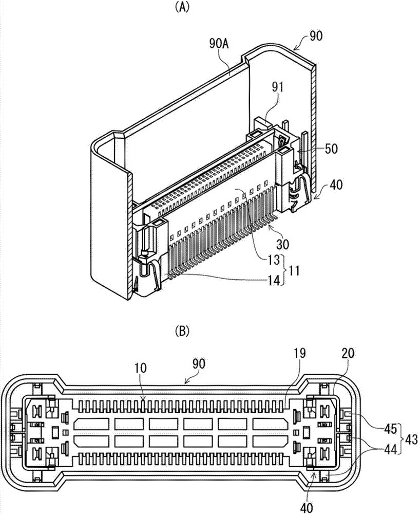 Electric connector for circuit board and electric connector assembly including the same