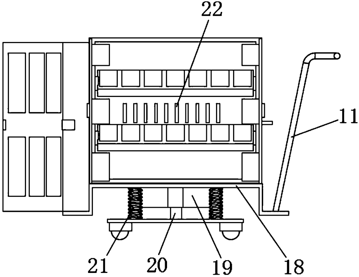 Machined part storing cabinet