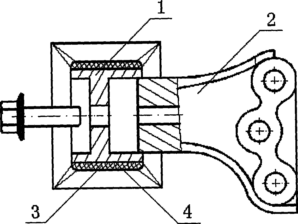 Connection structure of suspension bracket