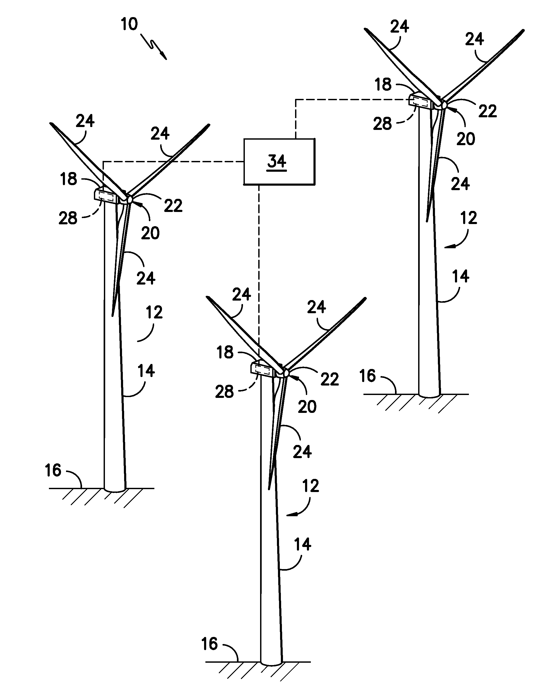 System and methods for controlling the amplitude modulation of noise generated by wind turbines
