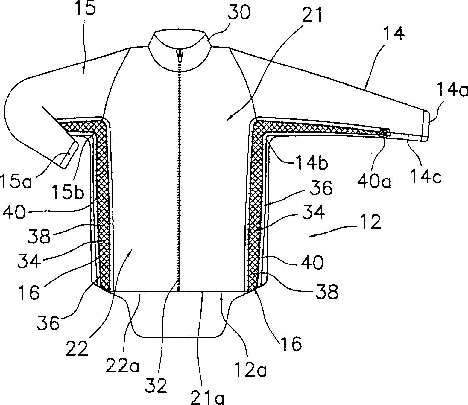 Cycling upper garment