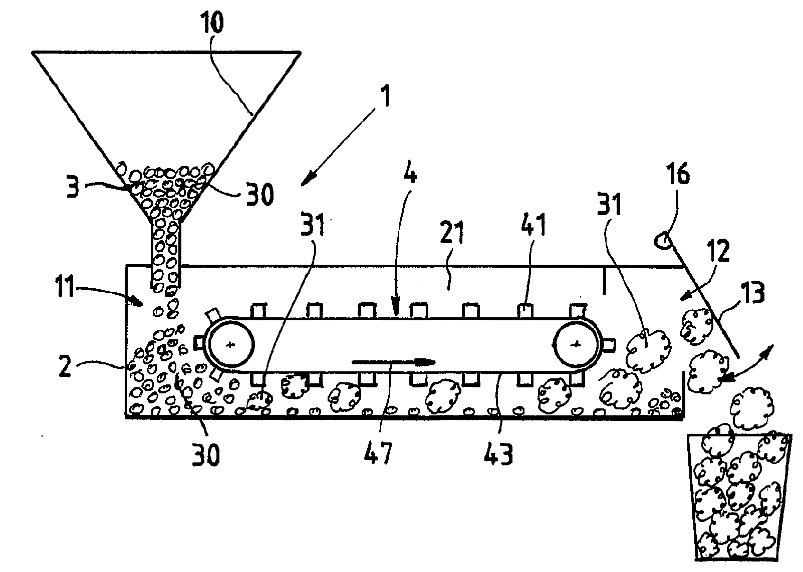 Method and device for producing expanded food