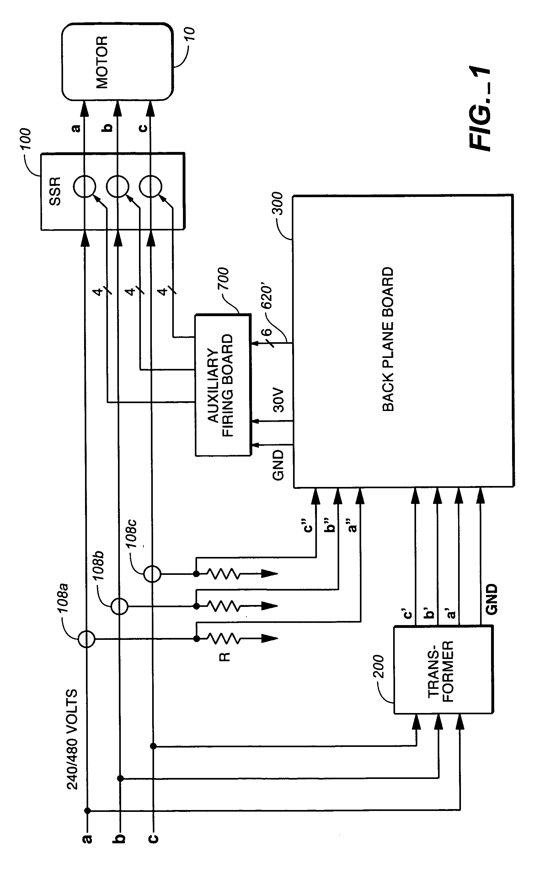 Method and apparatus using VAR measurements to control power input to a three-phase induction motor circuit