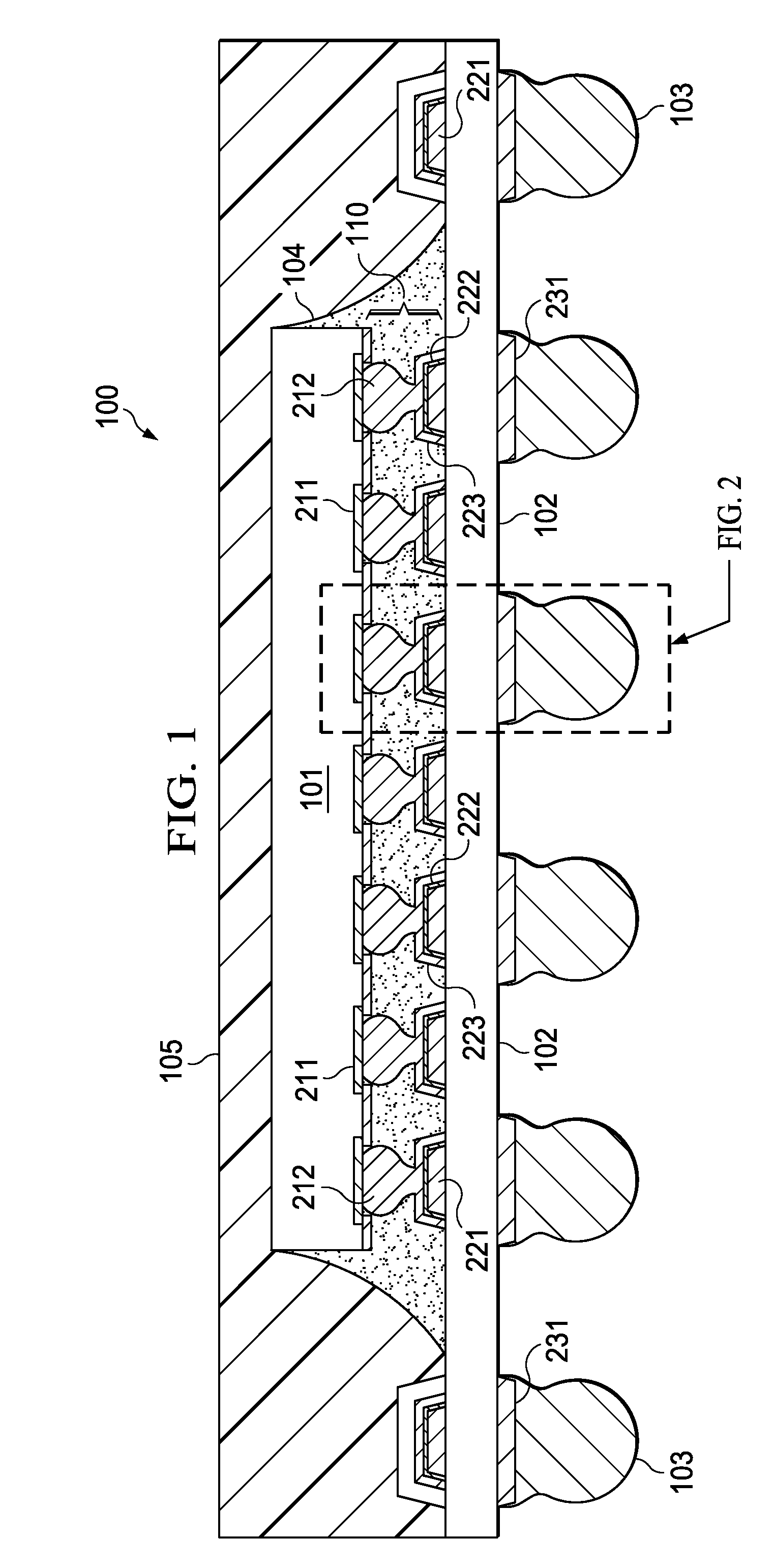 Semiconductor device having solder-free gold bump contacts for stability in repeated temperature cycles