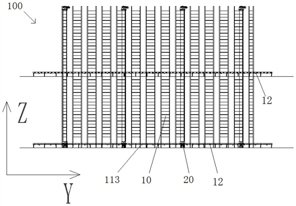 Multi-layer box type shuttle vehicle stereoscopic warehouse