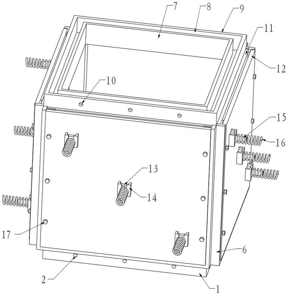 Add-on elevator with modular structure and its manufacturing equipment and manufacturing process