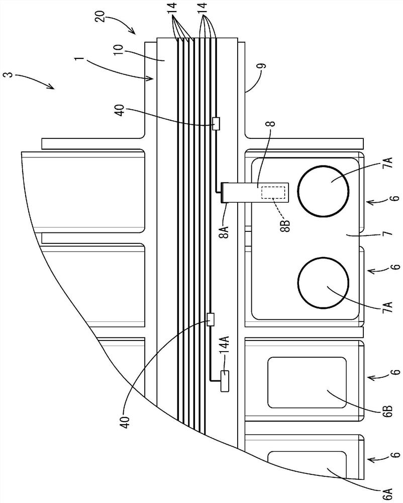 Battery wiring module and flexible substrate with electronic component