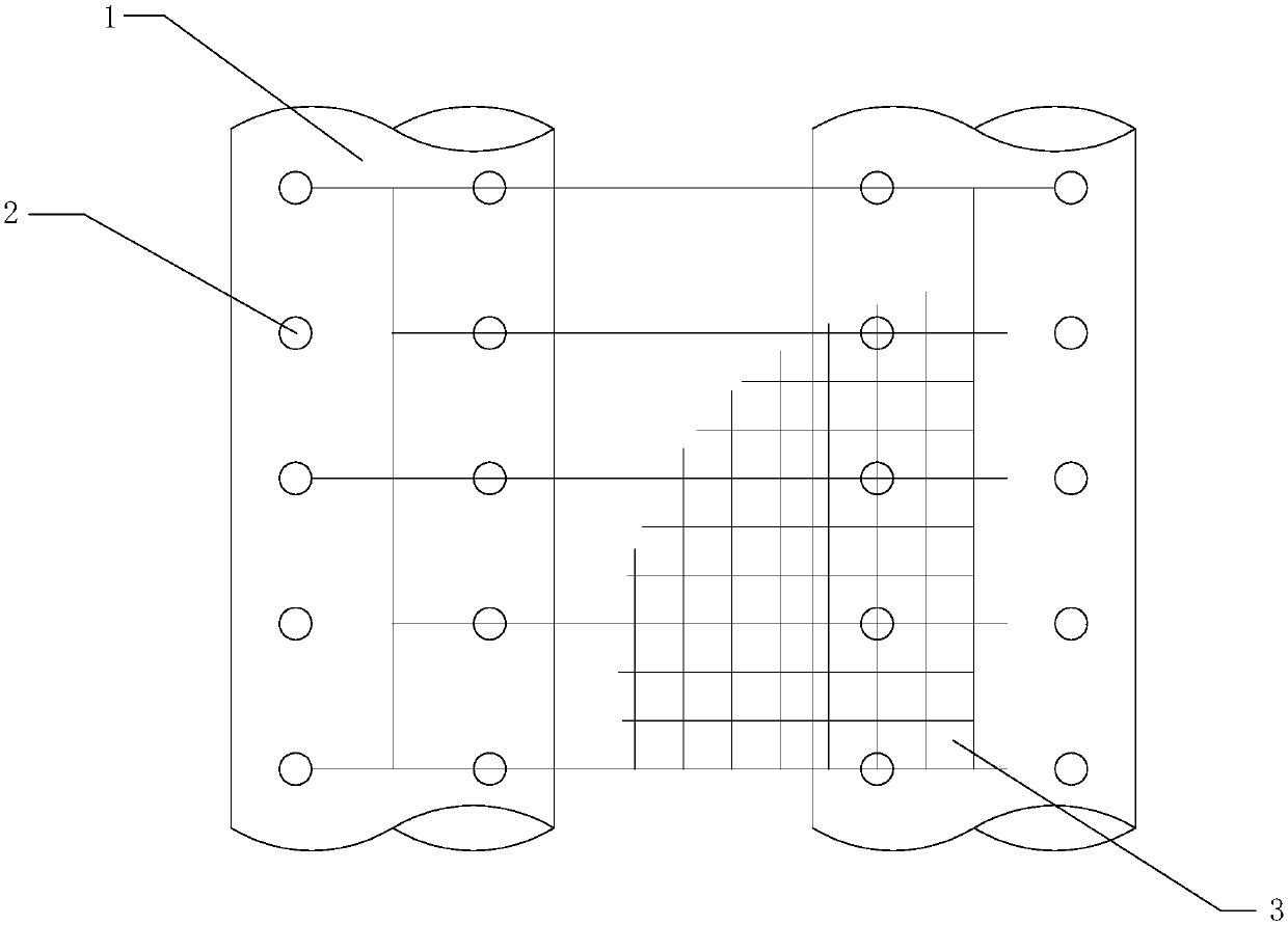 Construction method of model-building concrete between fender piles of subway station