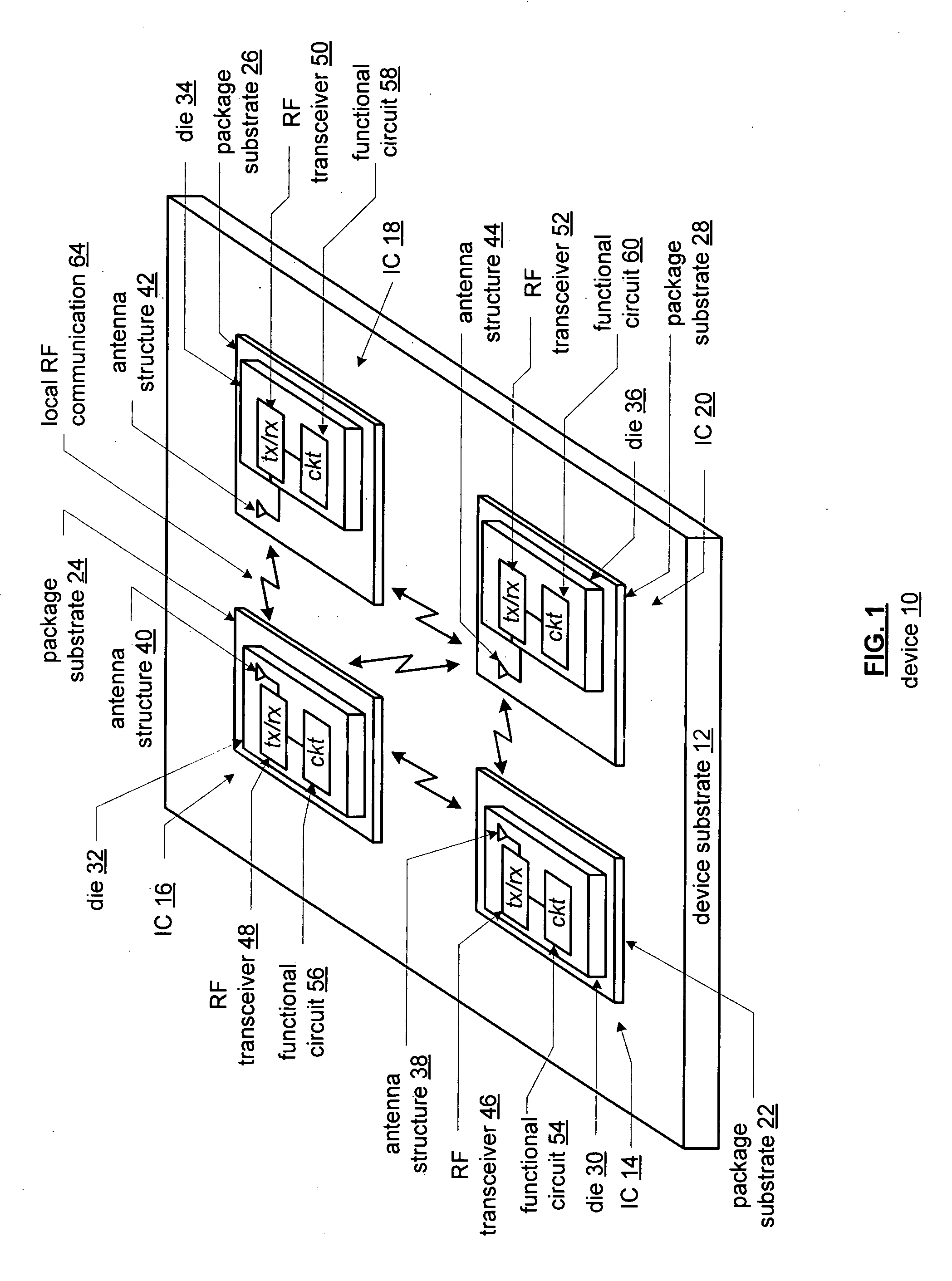 Adjustable integrated circuit antenna structure
