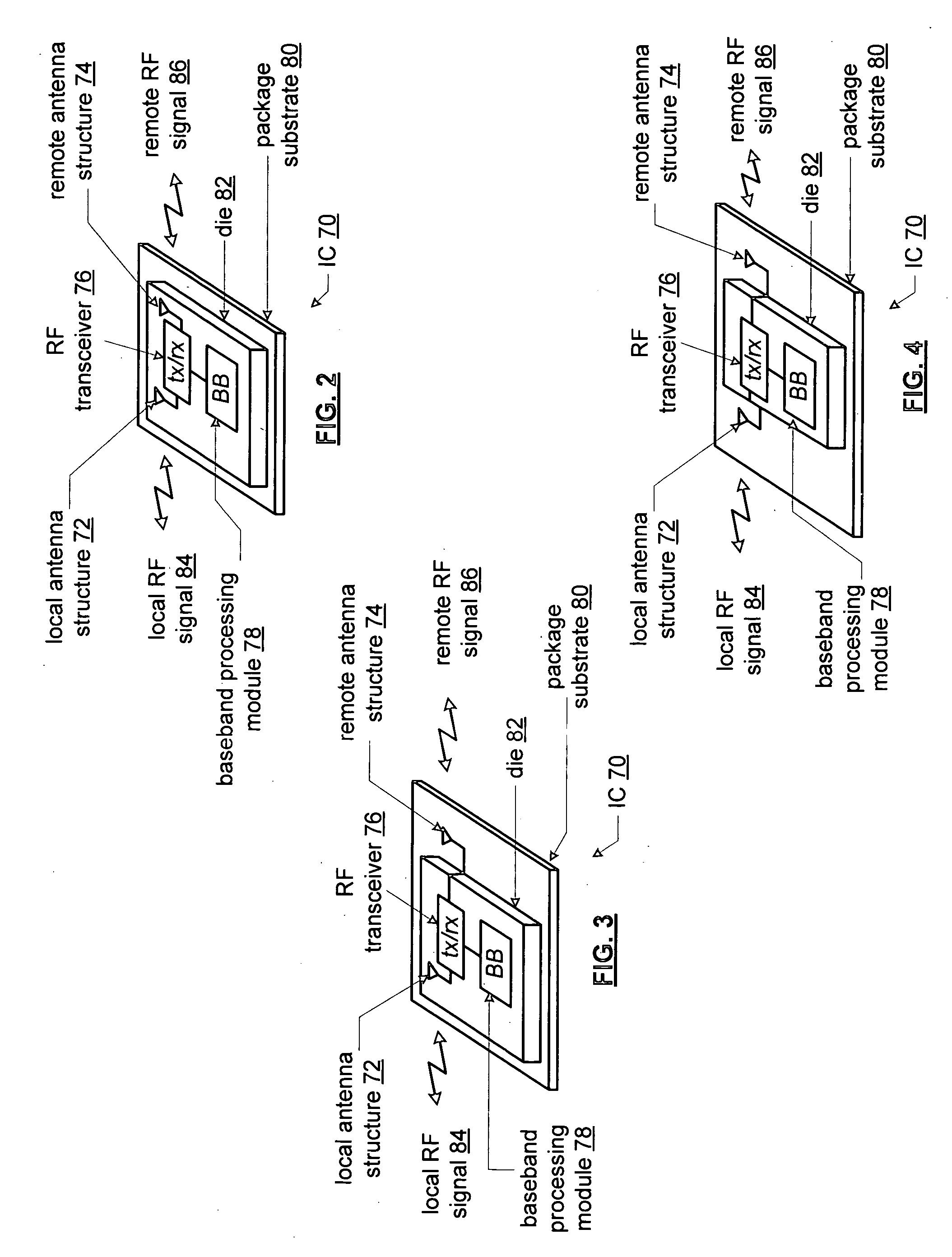 Adjustable integrated circuit antenna structure