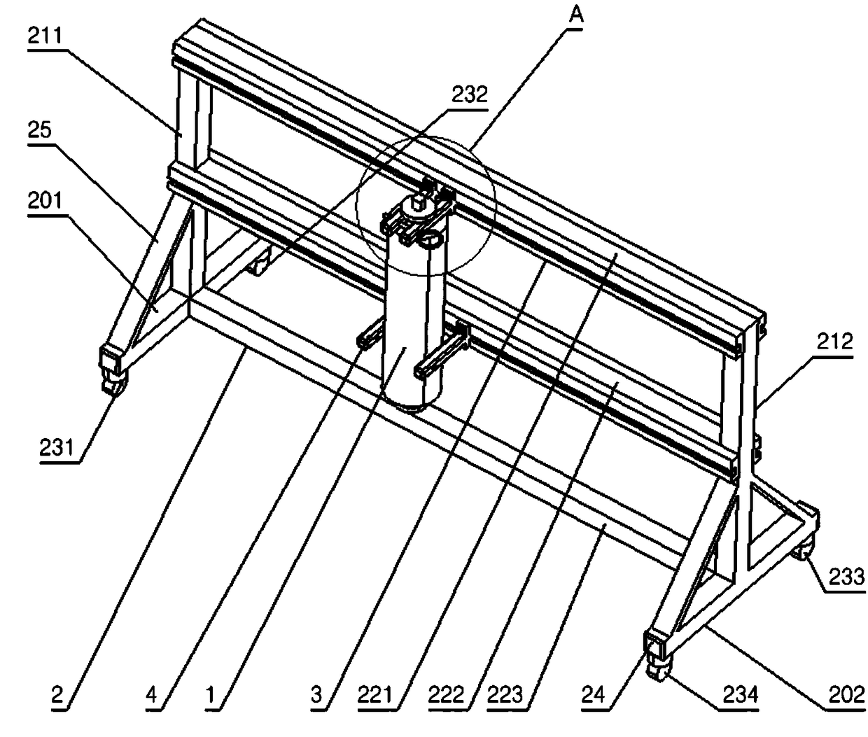 Rubber roller placing frame of printer