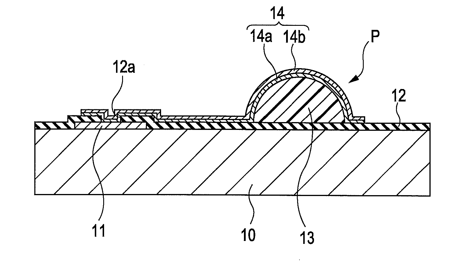 Mounting structure, electro-optical device, electronic apparatus, and method of producing the mounting structure