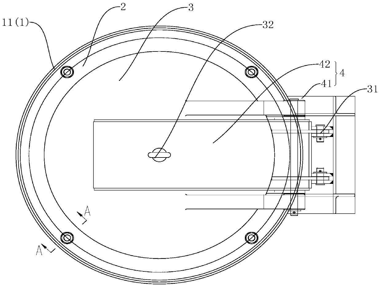 Explosion-proof door for waste heat boiler and waste heat boiler