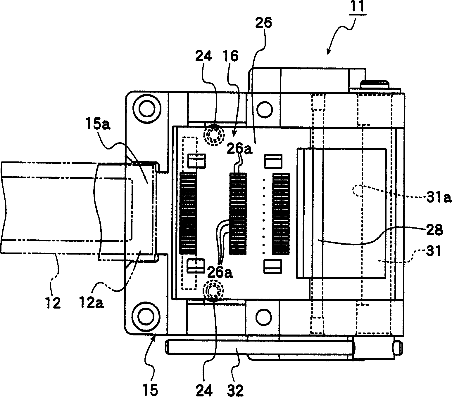 Socket for electronic elements