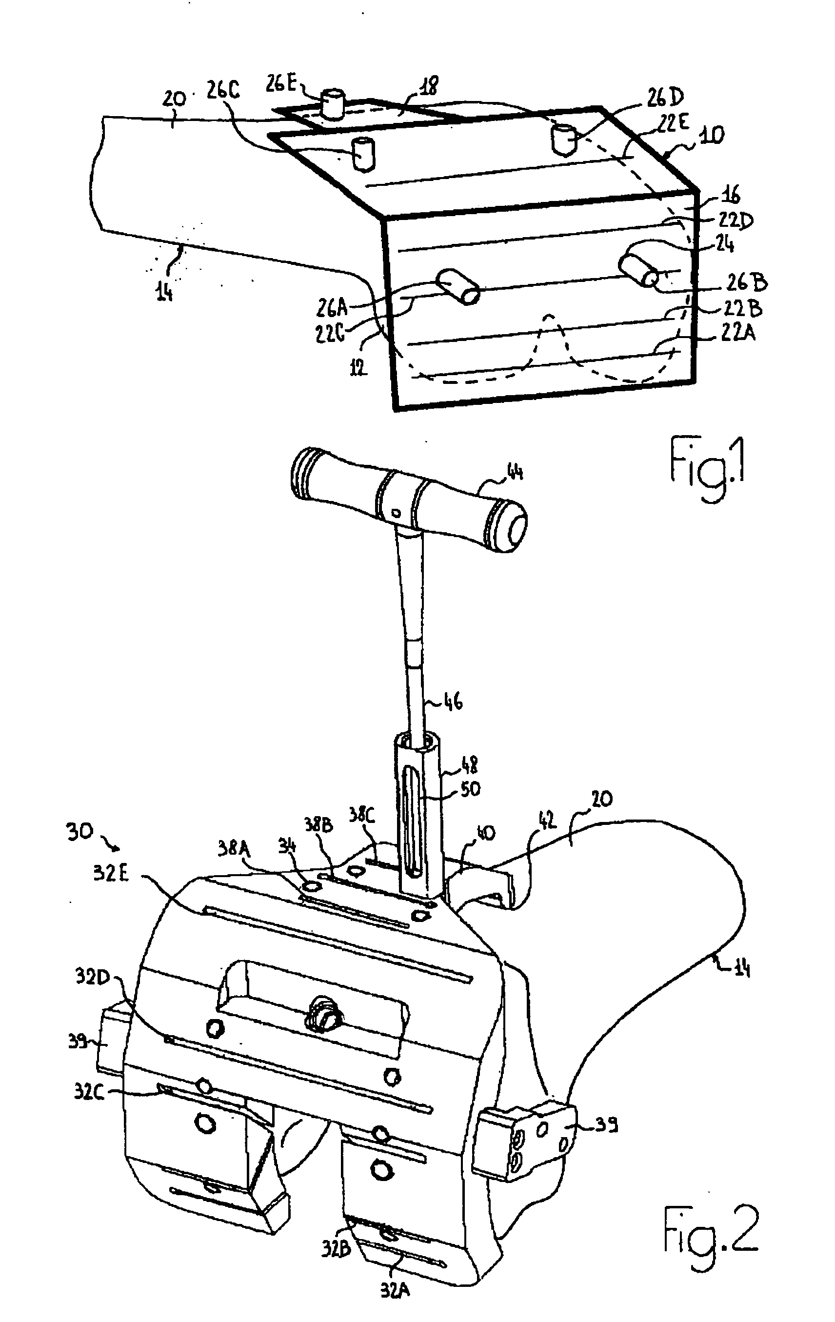 Device for positioning a bone cutting guide