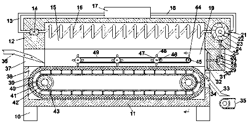 Double-layer cooling conveying belt