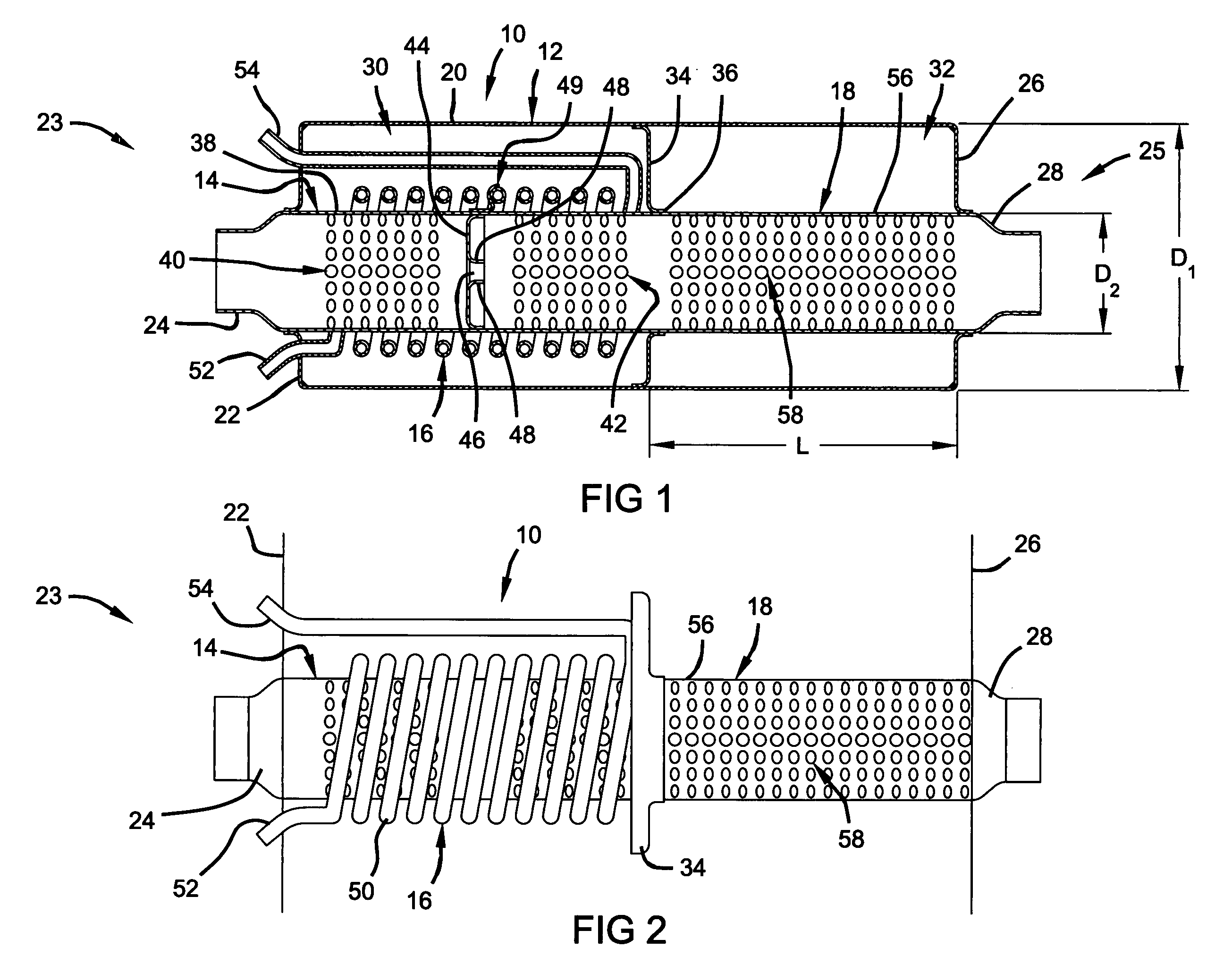 Combined muffler/heat exchanger
