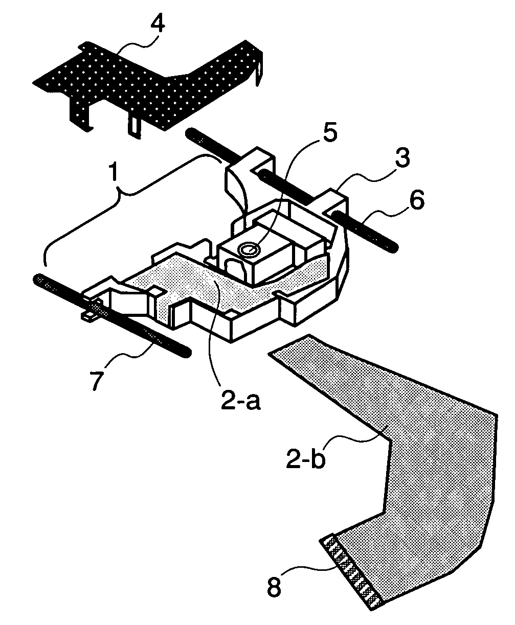 Optical disk drive apparatus having a flexible substrate and wiring conductors
