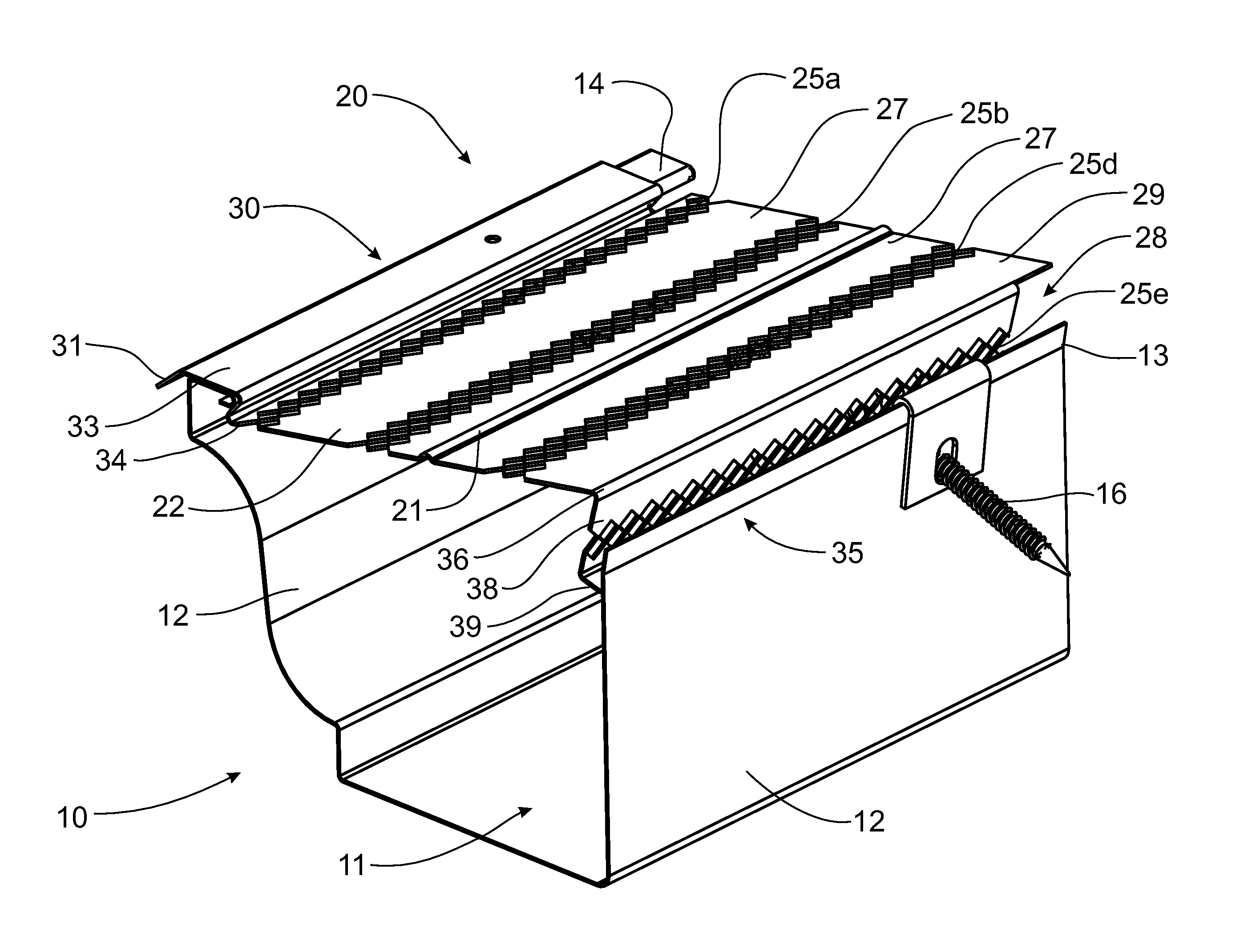 Expanded metal gutter cover and method of installation
