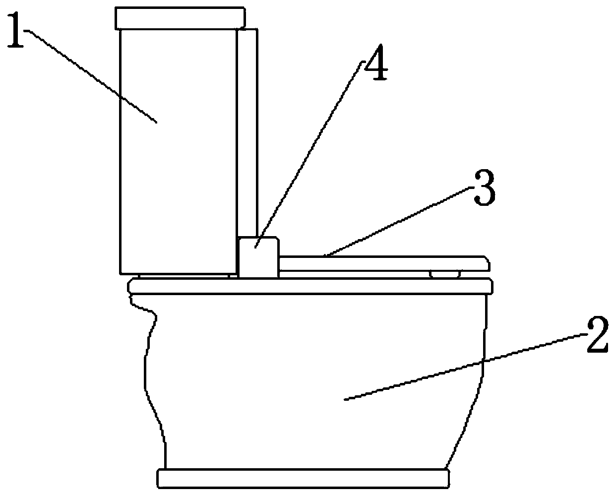 Lever type flip automatic flushing closestool