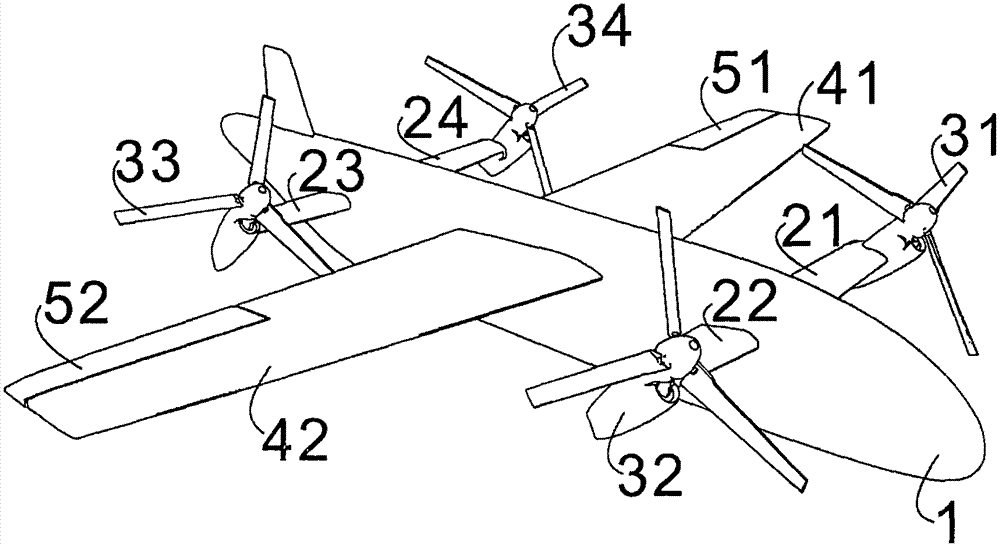 Quad tilt-rotor aircraft