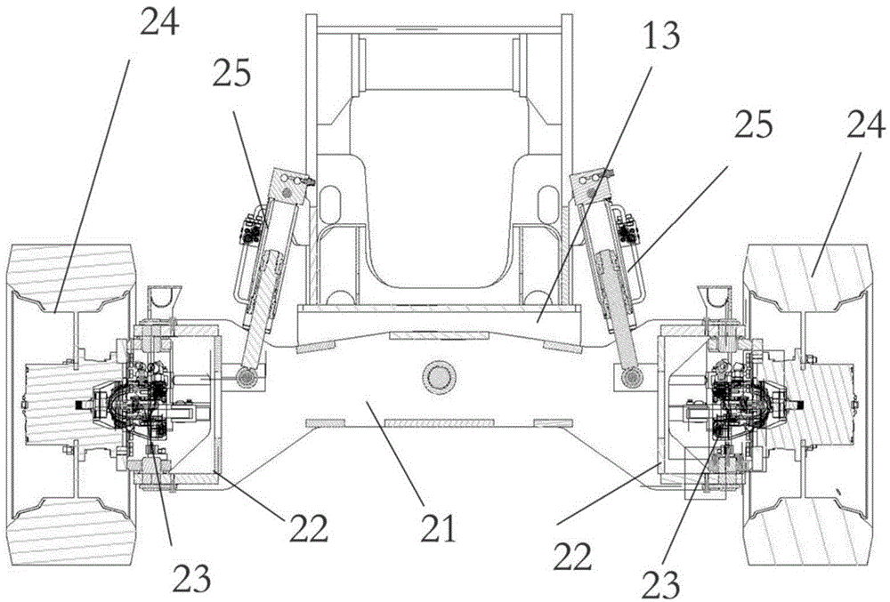 Chassis structure for aerial work platform
