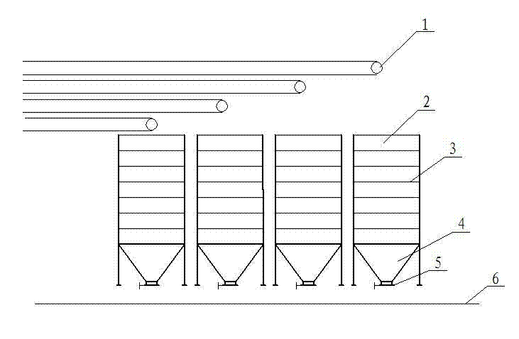 Rice storage bin device special for natural ventilation cooling in the process of rice processing