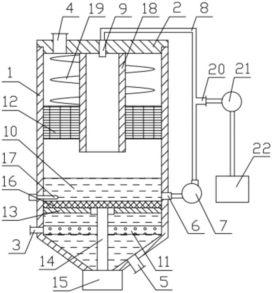 Flue gas desulfurization tower for coal-fried boilers