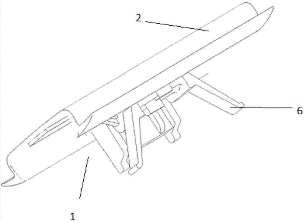 Top decorating strip clamping buckle