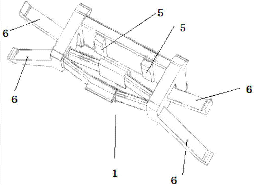 Top decorating strip clamping buckle