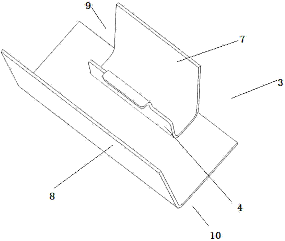 Top decorating strip clamping buckle