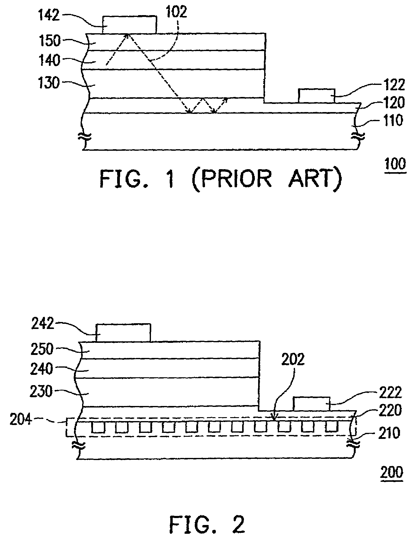 Light emitting diode structure having photonic crystals
