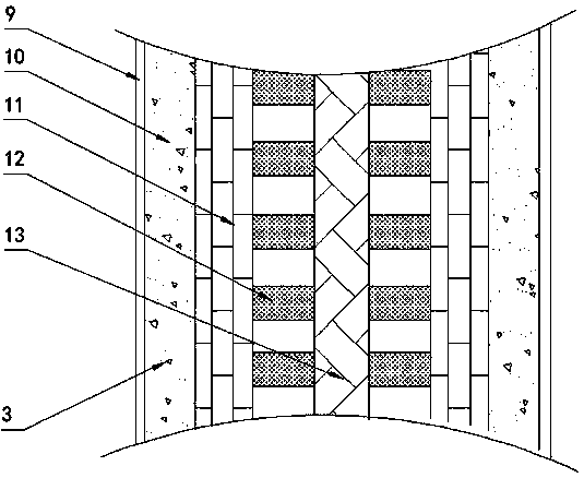 Novel air shield dam limiting suppression band