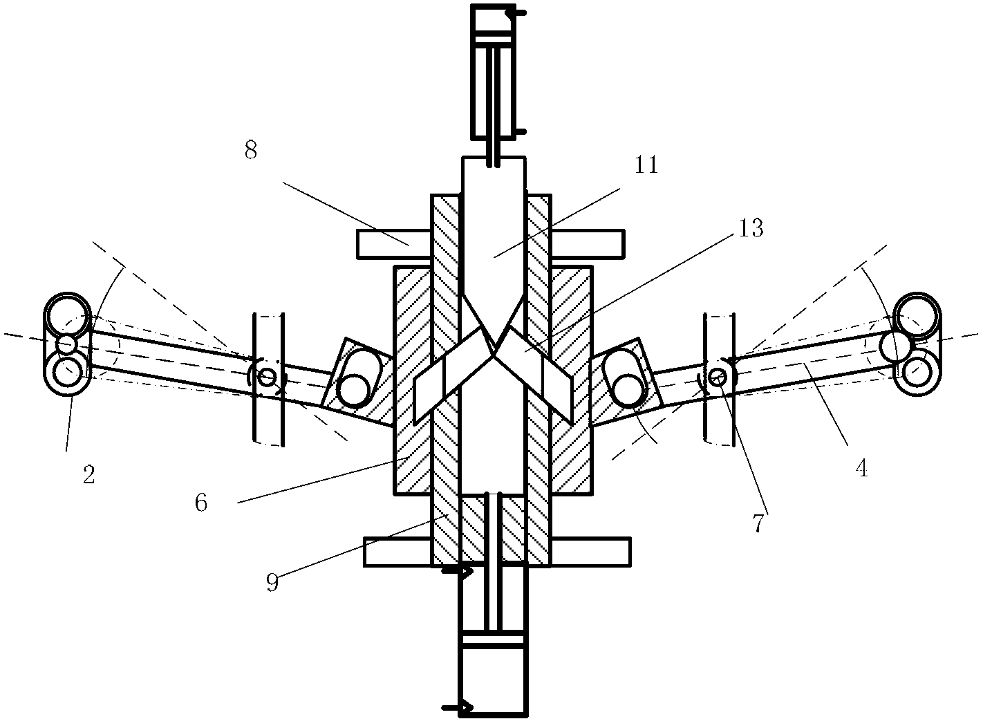 Pneumatic-crawler traveling mechanism in pipeline