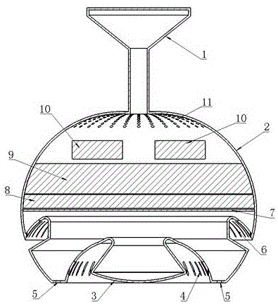 Ceiling type smoke purifying lamp