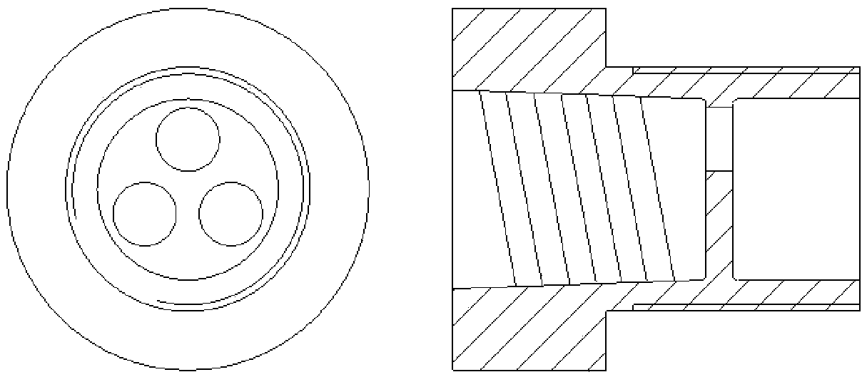 A potted cable sealing penetration structure