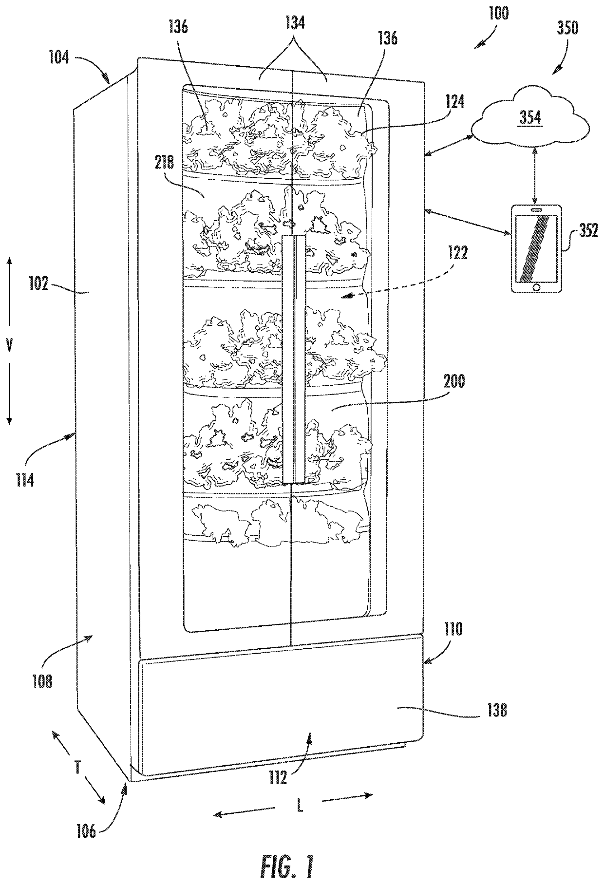 Adaptive lighting system for an indoor gardening appliance