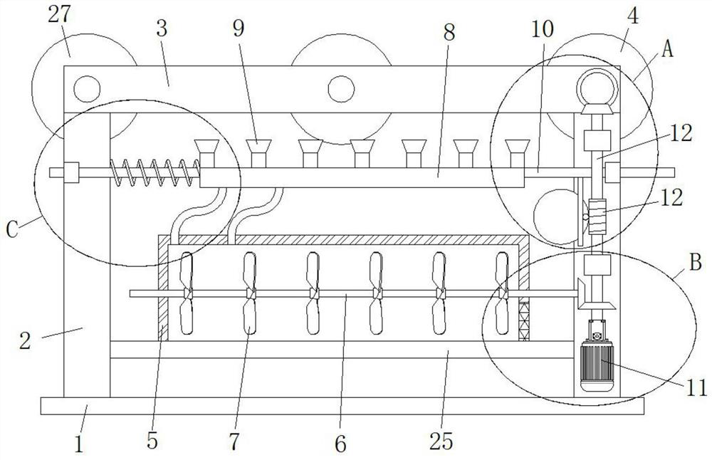 An aging rack for placing and plasticizing plastics after production