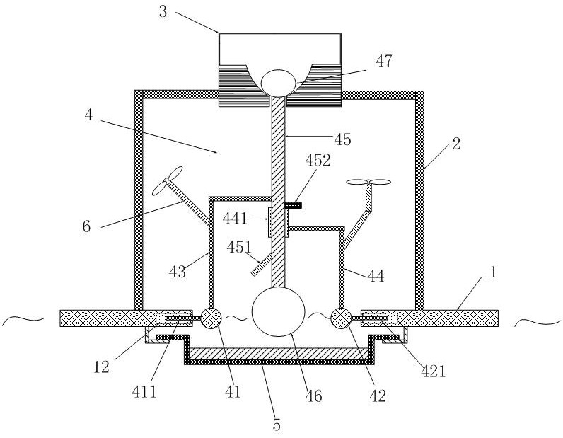 Use method of self-swinging quicklime disinfection device for aquaculture