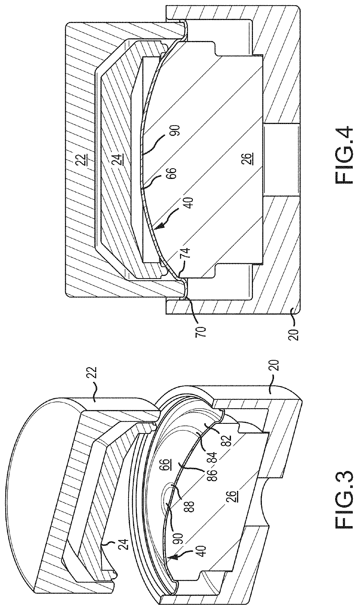 Metallic container dome configured to deform at a predetermined pressure