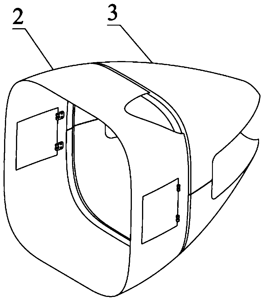 Rear ventilation cooling device of piston engine