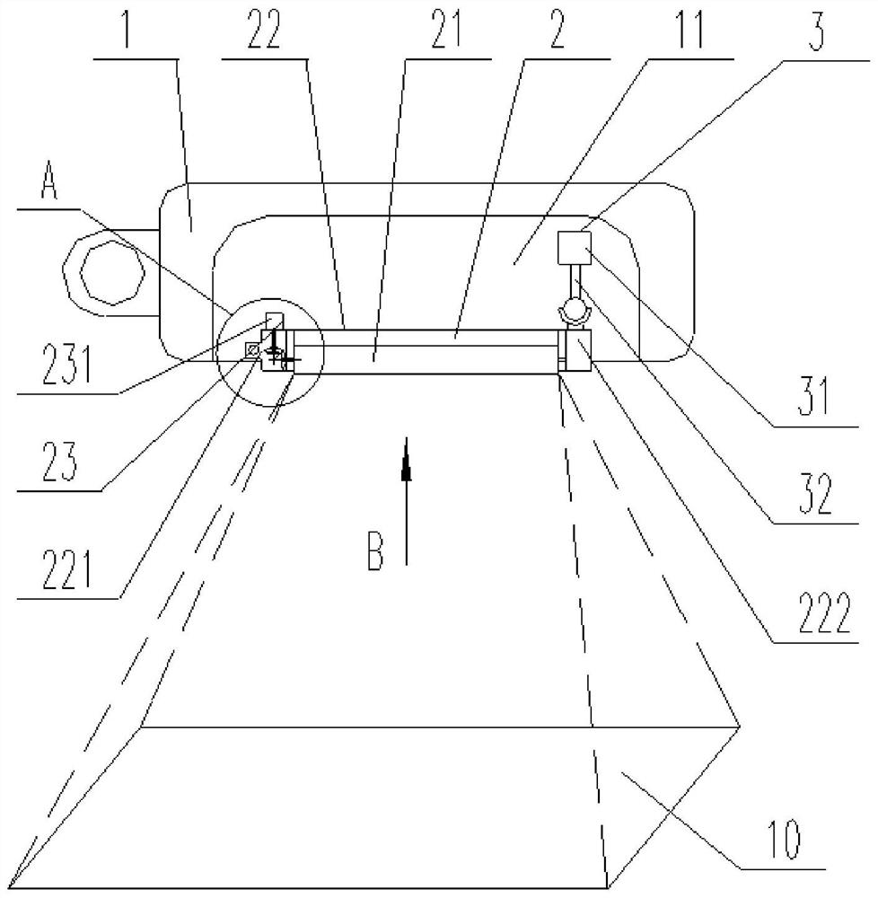 Floor lamp device of automobile rearview mirror