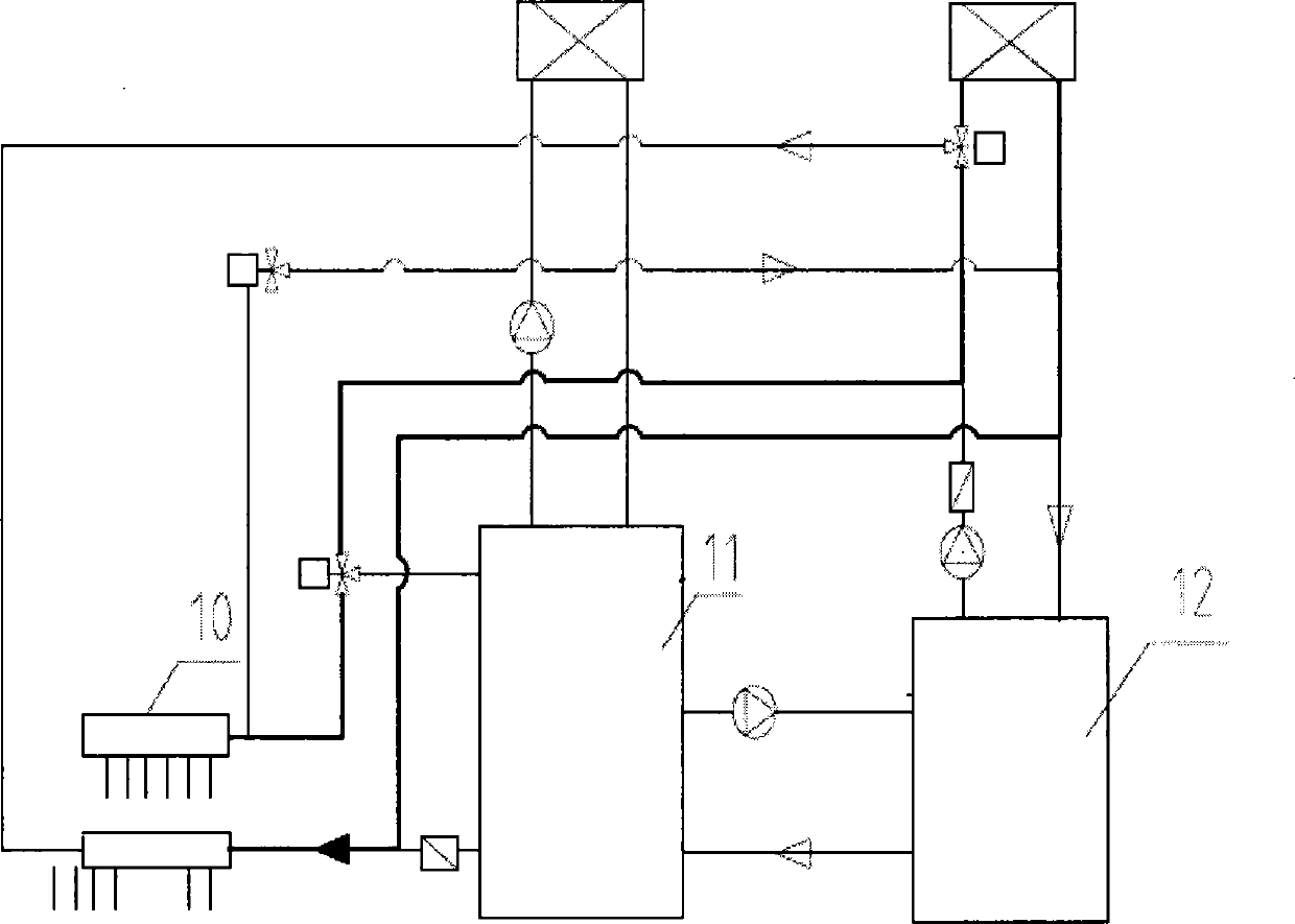 Heat pump type ground energy storage air-conditioning system