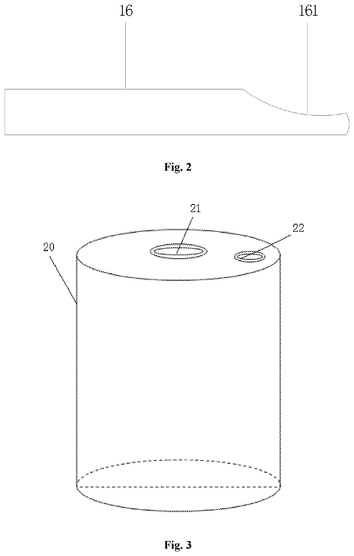 Stirring device for treatment of photoresist settlement and photoresist tank